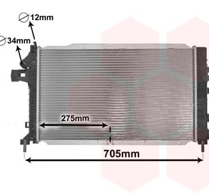 Radiator racire motor VAN WEZEL 37002383