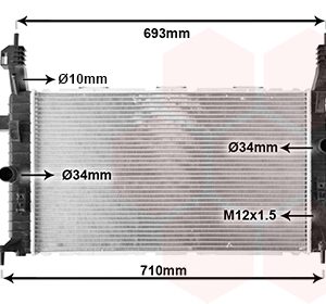 Radiator racire motor VAN WEZEL 37002431