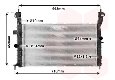 Radiator racire motor VAN WEZEL 37002431