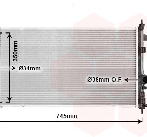 Radiator racire motor VAN WEZEL 37002473