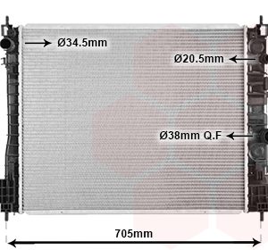 Radiator racire motor VAN WEZEL 37002665