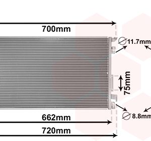 Condensator climatizare VAN WEZEL 37005333
