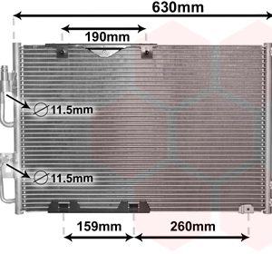 Condensator climatizare VAN WEZEL 37005367