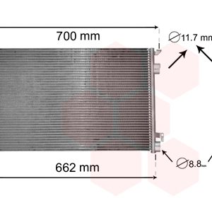 Condensator climatizare VAN WEZEL 37005397