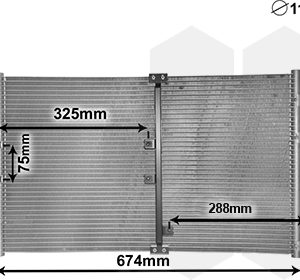 Condensator climatizare VAN WEZEL 37005425