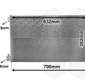 Condensator climatizare VAN WEZEL 37005478