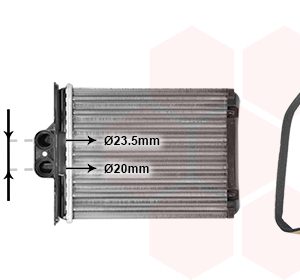 Schimbator de caldura incalzire habitaclu VAN WEZEL 37006217