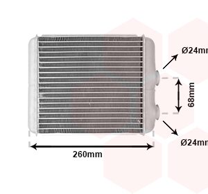 Schimbator de caldura incalzire habitaclu VAN WEZEL 37006259
