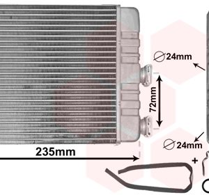 Schimbator de caldura incalzire habitaclu VAN WEZEL 37006321