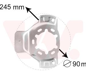 Protectie stropire disc frana VAN WEZEL 3742371
