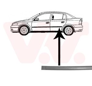 Elemente decorative / protectie portiera VAN WEZEL 3742425 – OPEL | AutoRival