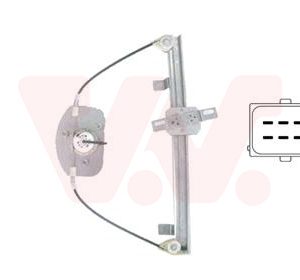 Mecanism actionare geam VAN WEZEL 3750267