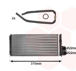 Schimbator de caldura incalzire habitaclu VAN WEZEL 43006226