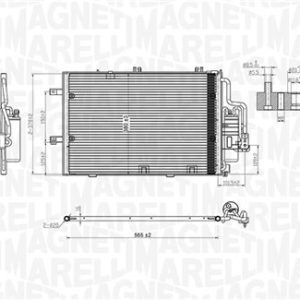 Condensator climatizare MAGNETI MARELLI 350203770000