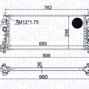 Radiator racire motor MAGNETI MARELLI 350213206700