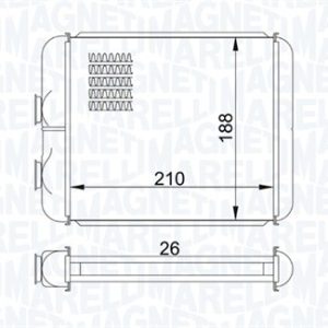Schimbator de caldura incalzire habitaclu MAGNETI MARELLI 350218407000