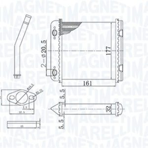 Schimbator de caldura incalzire habitaclu MAGNETI MARELLI 350218408000