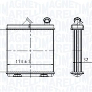 Schimbator de caldura incalzire habitaclu MAGNETI MARELLI 350218465000