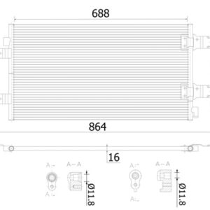 Condensator climatizare MAHLE ORIGINAL AC 906 000S