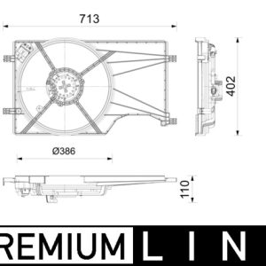 Ventilator radiator MAHLE ORIGINAL CFF 678 000P
