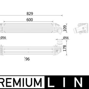 Intercooler compresor MAHLE ORIGINAL CI 615 000P