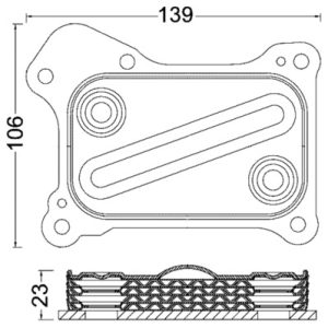 Radiator ulei motor MAHLE ORIGINAL CLC 190 000S