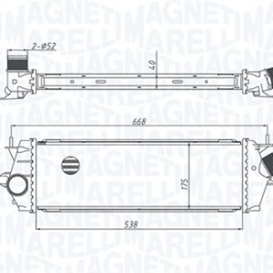 Intercooler compresor MAGNETI MARELLI 351319205340