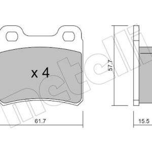 Set placute frana METELLI 22-0141-0