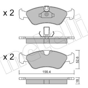 Set placute frana METELLI 22-0208-0