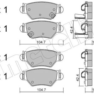 Set placute frana METELLI 22-0259-0