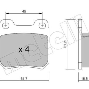 Set placute frana METELLI 22-0275-0