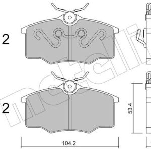 Set placute frana METELLI 22-0537-0
