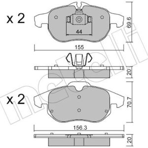 Set placute frana METELLI 22-0540-0