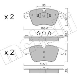 Set placute frana METELLI 22-0675-3