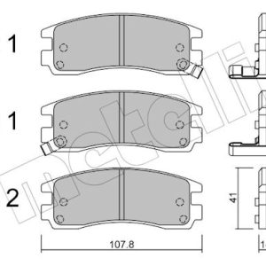 Set placute frana METELLI 22-0697-0
