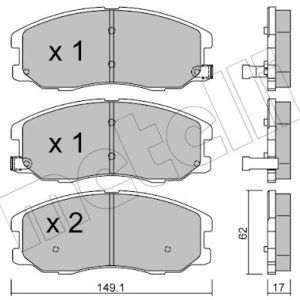 Set placute frana METELLI 22-0778-0
