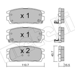 Set placute frana METELLI 22-0779-0