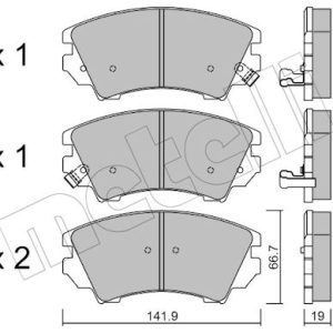 Set placute frana METELLI 22-0842-0