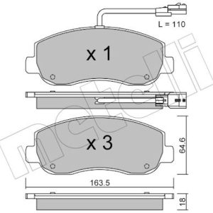 Set placute frana METELLI 22-0898-0