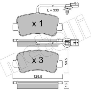 Set placute frana METELLI 22-0899-0