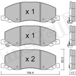 Set placute frana METELLI 22-0923-0
