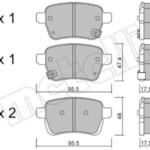 Set placute frana METELLI 22-1012-0
