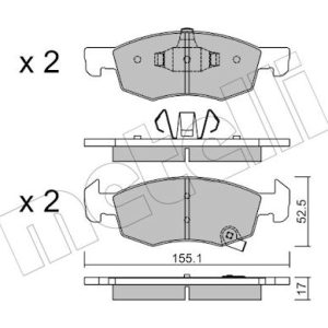 Set placute frana METELLI 22-1034-0