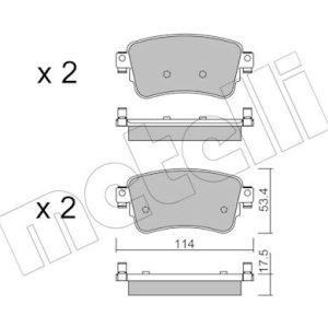 Set placute frana METELLI 22-1108-0