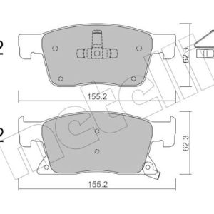 Set placute frana METELLI 22-1115-0