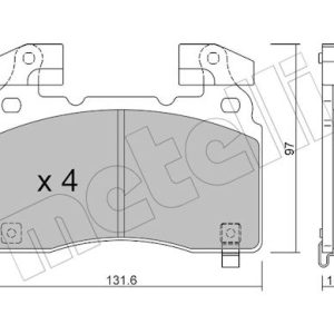 Set placute frana METELLI 22-1179-0