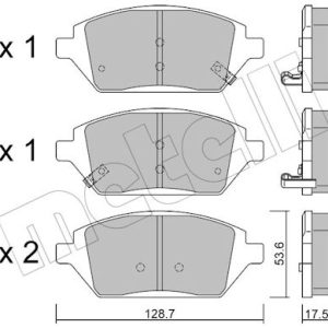 Set placute frana METELLI 22-1211-0