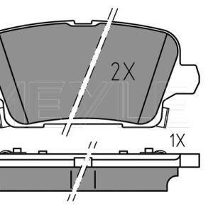 Set placute frana MEYLE 025 221 2317/PD
