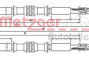 Cablu frana de parcare METZGER 11.5858