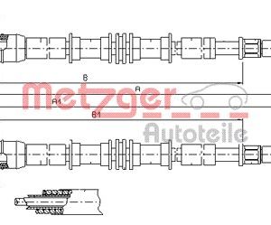 Cablu frana de parcare METZGER 11.5861